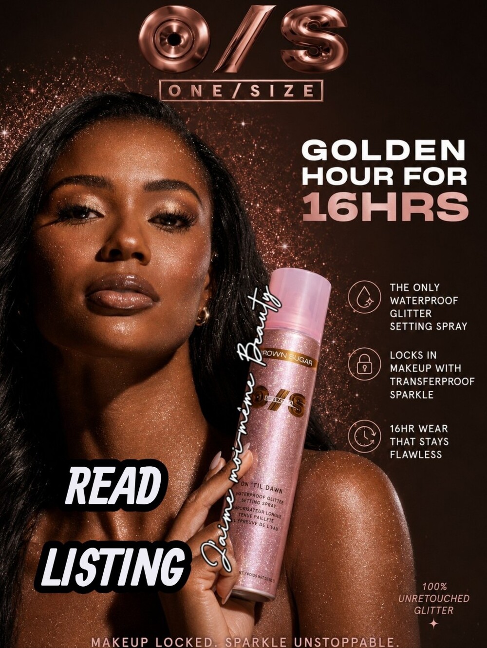 ONE/SIZE Limited Edition Glitter Makeup Setting Spray - READ LISTING